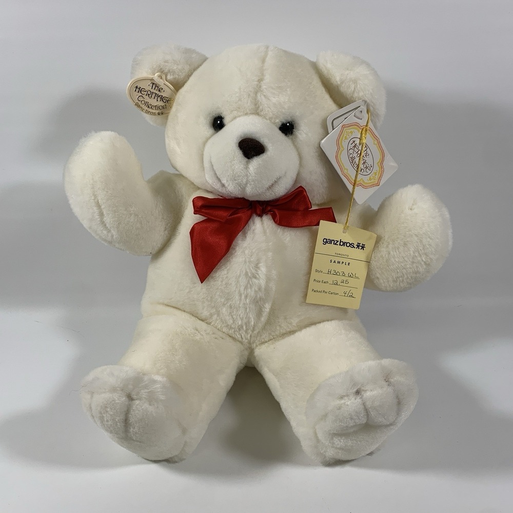 Ganz Bros Osgood White Teddy Bear Heritage Collection 14" Sample H303WL Vintage